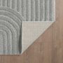 Art vloerkleed hoogpolig rechthoek 280x370cm zilver