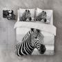 Beastly dekbedovertrek 200x220cm zwart/wit