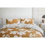 Fancy Flowers dekbedovertrek 240x220cm cognac