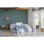 Favorite Flowers dekbedovertrek 155x220cm blauw/jade
