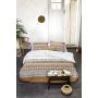 Ikat Dreams dekbedovertrek 140x220cm wit/cognac