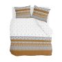 Ikat Dreams dekbedovertrek 200x200cm wit/cognac