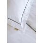 Subtile Stripe dekbedovertrek 155x220cm wit/antraciet