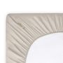 Crispy Cotton hoeslaken 160x220cm zandkleur