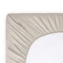 Crispy Cotton hoeslaken 90x200cm zandkleur