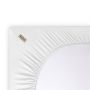 Jersey Stretch enkele splittopper hoeslaken 160x200/210cm wit