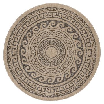 Comilla Rishi buitenkleed rond Ø 200cm jute zwart