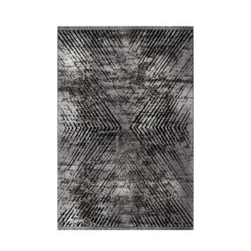 Elite Zynara vloerkleed laagpolig rechthoek 240x340cm grijs