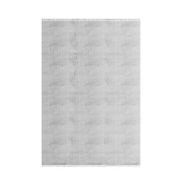 Style Veyza vloerkleed laagpolig rechthoek 240x340cm zilver