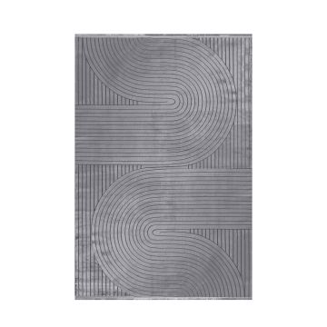 Style Orvyn vloerkleed laagpolig rechthoek 240x340cm grijs