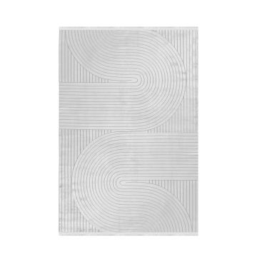 Style Orvyn vloerkleed laagpolig rechthoek 240x340cm zilver