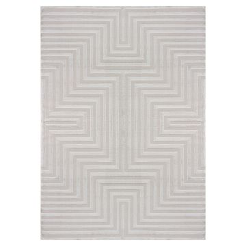 Sahara Veyra vloerkleed laagpolig rechthoek 240x340cm zilver