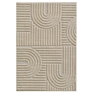 Art vloerkleed hoogpolig rechthoek 160x230cm beige