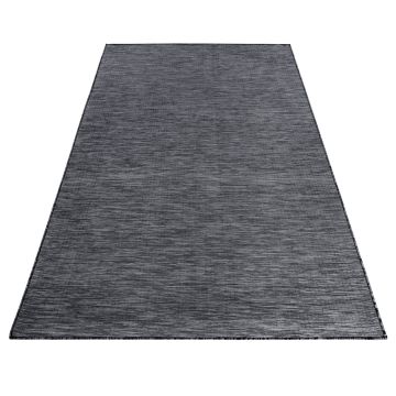 Mambo buitenkleed platgeweven rechthoek 200x290cm zwart