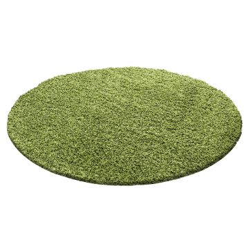 Dream Shaggy vloerkleed hoogpolig rond Ø 120cm groen