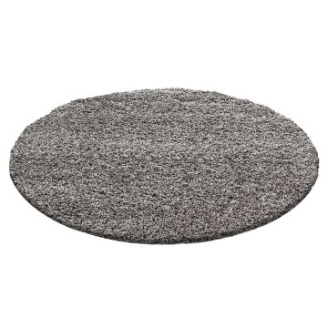 Dream Shaggy vloerkleed hoogpolig rond Ø 120cm taupe