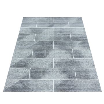 Beta Walx vloerkleed laagpolig rechthoek 200x290cm grijs