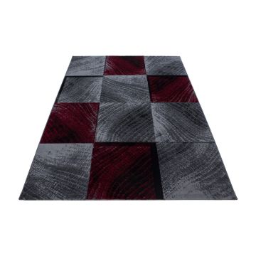 Plus Blok vloerkleed laagpolig rechthoek 200x290cm rood