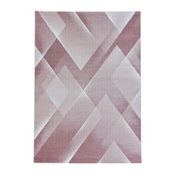 Costa Carp vloerkleed laagpolig rechthoek 240x340cm roze
