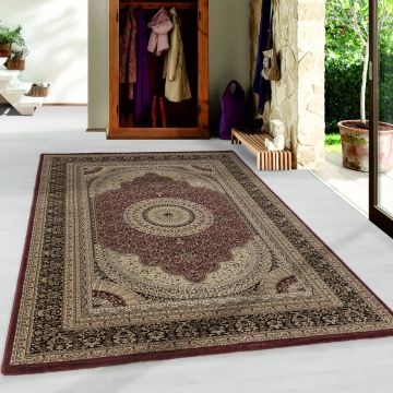 Kashmir Kars vloerkleed laagpolig rechthoek 240x340cm rood