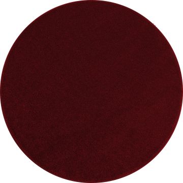 Ata vloerkleed laagpolig rond Ø 200cm rood