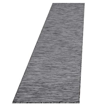 Mambo buitenkleed platgeweven loper 80x250cm antraciet