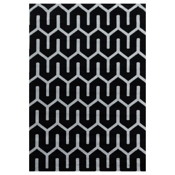 Costa Blas vloerkleed laagpolig rechthoek 240x340cm zwart