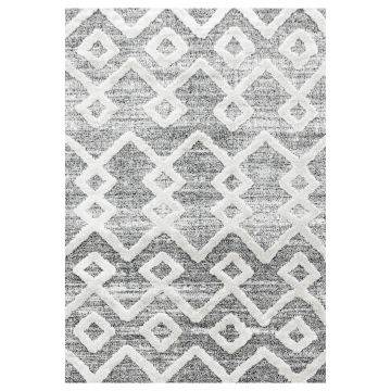 Pisa Kite vloerkleed hoogpolig rechthoek 280x370cm grijs