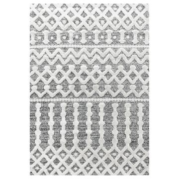 Pisa Wavy vloerkleed hoogpolig rechthoek 280x370cm grijs