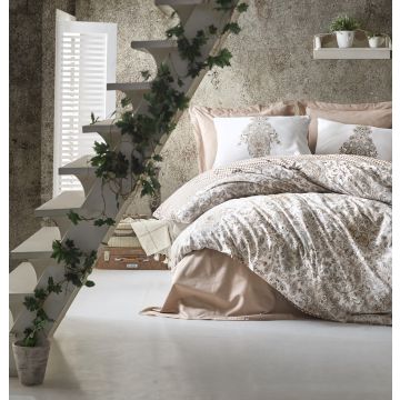 Bohem 2-persoons dekbedovertrekset 200x220cm katoen renforcé tamara beige