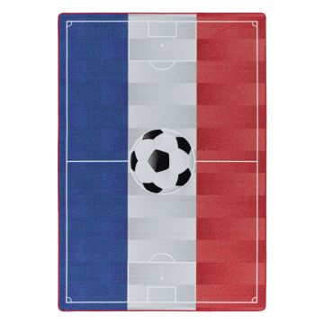 Play Voetbalveld Nederland antislip kinderkamer speelkleed lussenpolig rechthoek 200x290cm wit
