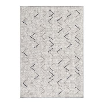 Aruba Wavy buitenkleed platgeweven rechthoek 80x150cm crème