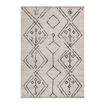 Taznaxt Tribal vloerkleed laagpolig rechthoek 240x340cm beige
