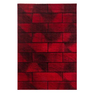 Beta Walx vloerkleed laagpolig rechthoek 240x340cm rood