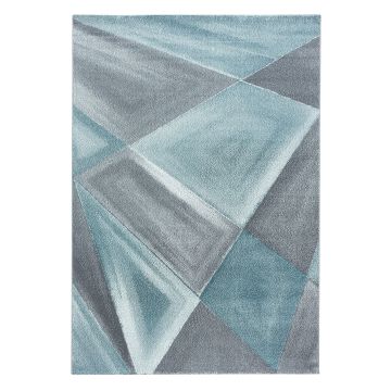 Beta Bakla vloerkleed laagpolig rechthoek 140x200cm blauw