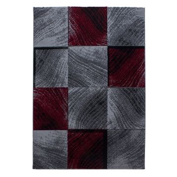 Plus Blok vloerkleed laagpolig rechthoek 280x370cm rood