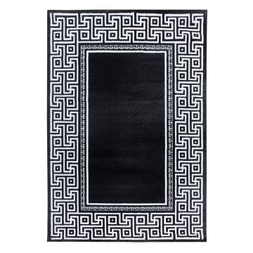 Parma Laby vloerkleed laagpolig rechthoek 140x200cm zwart