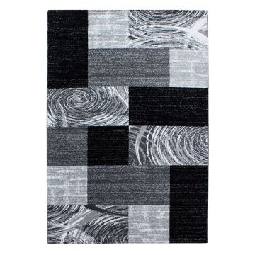 Parma Jawa vloerkleed laagpolig rechthoek 280x370cm zwart