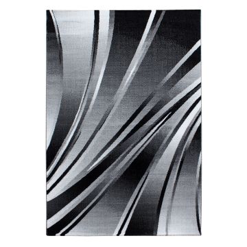 Parma Kristal vloerkleed laagpolig rechthoek 280x370cm zwart