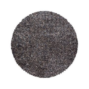 Enjoy Shaggy vloerkleed hoogpolig rond Ø 200cm taupe