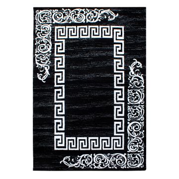Miami Henna vloerkleed laagpolig rechthoek 240x340cm zwart