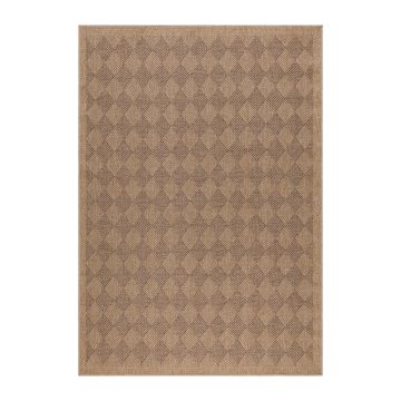 Dhaka Ricka binnen- & buitenkleed rechthoek 280x370cm jute zwart
