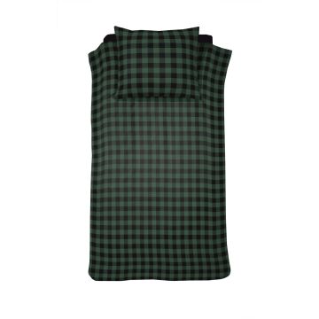 Damai Timber 1-persoons dekbedovertrekset 140x220cm flanel groen