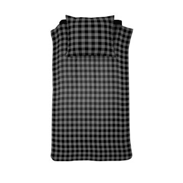 Damai Timber 1-persoons dekbedovertrekset 140x220cm flanel grijs