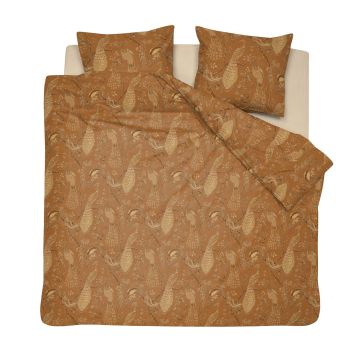 Damai Flamand Lits-jumeaux XL dekbedovertrekset 260x220cm satijn goud oker