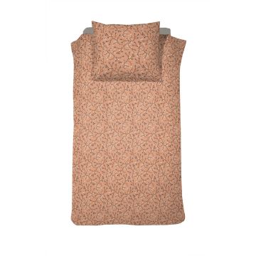 Cinderella Merel 1-persoons dekbedovertrekset 140x220cm katoen terra roze