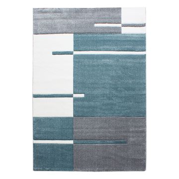 Hawaii Streep vloerkleed laagpolig rechthoek 280x370cm blauw