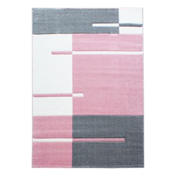 Hawaii Streep vloerkleed laagpolig rechthoek 240x340cm roze
