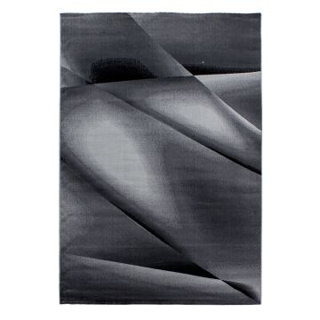 Miami Hios vloerkleed laagpolig rechthoek 140x200cm zwart