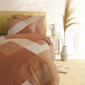 Cinderella Rexa 2-persoons dekbedovertrekset 200x220cm katoen terra